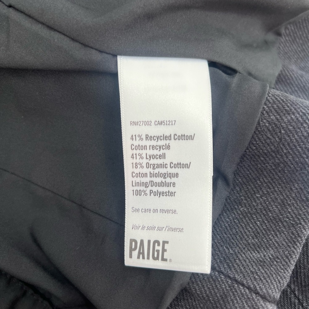 NWT PAIGE Black Denim Carmen Tailored Single Button Blazer 4 Four - Picture 10 of 12